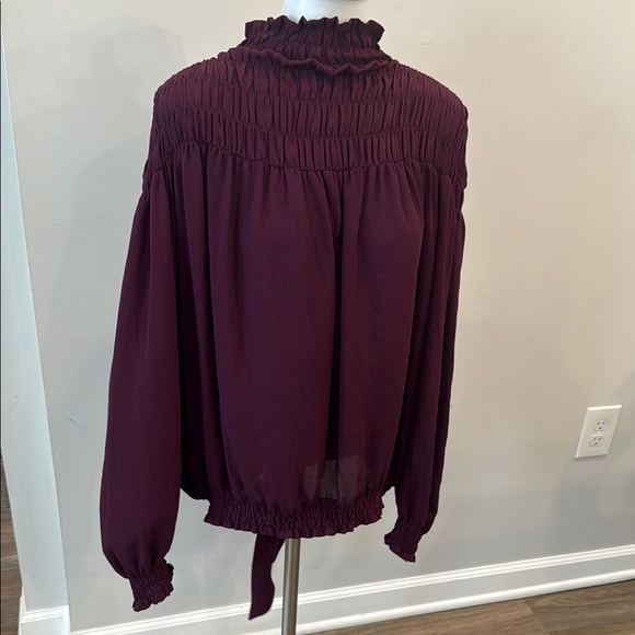 VENUS 1X Modest High Neckline Purple Blouse - Picture 3 of 10
